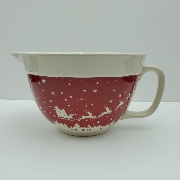 The Bake Shop by Masterclass Santa's Trip Batter Bowl Large Mixing Bowl - Picture 1 of 6